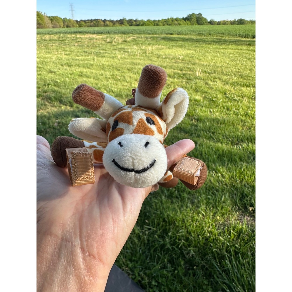 Dr. Browns Lovey Pacifier Holder Plush Giraffe‎ Stuffed Animal Brown Tan Spotted